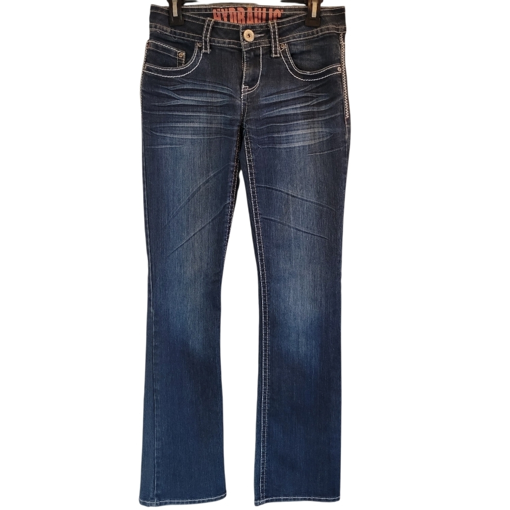 Hydraulic Lola Slim Boot Dark Wash Embellished Pocket Denim Jeans Pants